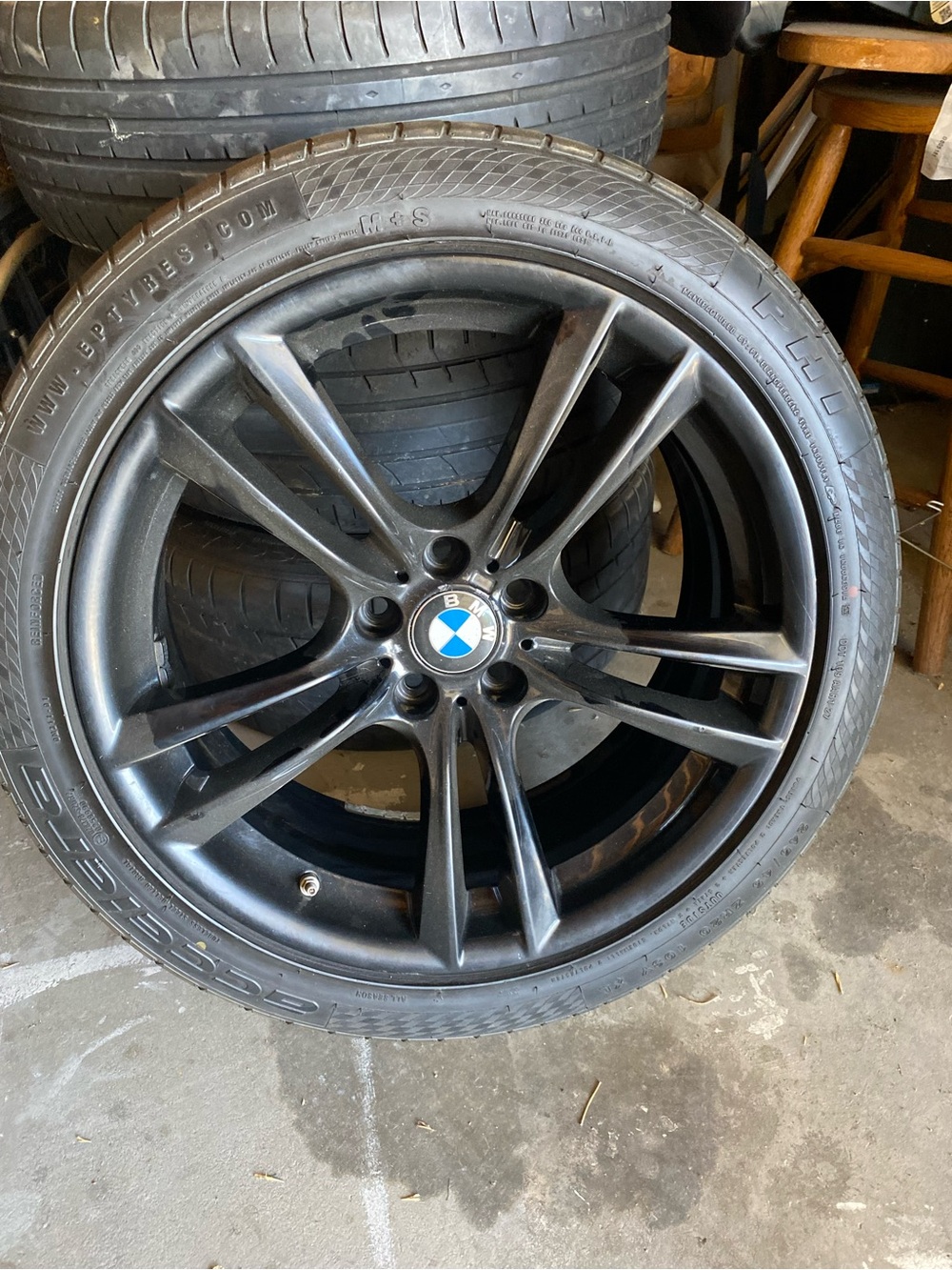 BMW Matte Black Multi-Spoke Alloy Wheel with Logo